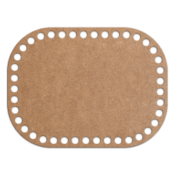 Скруглённый прямоугольник 15 х 20 см. Крафт