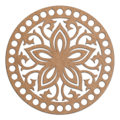 Круг 15 см. Лилия с орнаментом Крафт